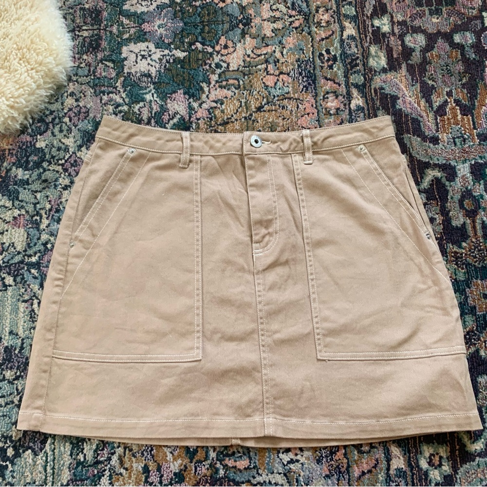 H&M Tan Mini Skirt